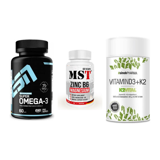 Herz & Gefäße: ESN Omega 3 + MST Zinc + Sinob Vitamin D3 – alle enthaltenen Artikel