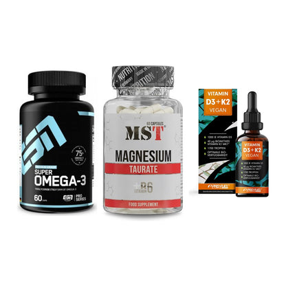 Herz & Gefäße: ESN Omega 3 + MST Magnesium + ProFuel Vitamin – alle enthaltenen Artikel