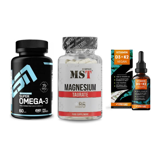 Herz & Gefäße: ESN Omega 3 + MST Magnesium + ProFuel Vitamin – alle enthaltenen Artikel
