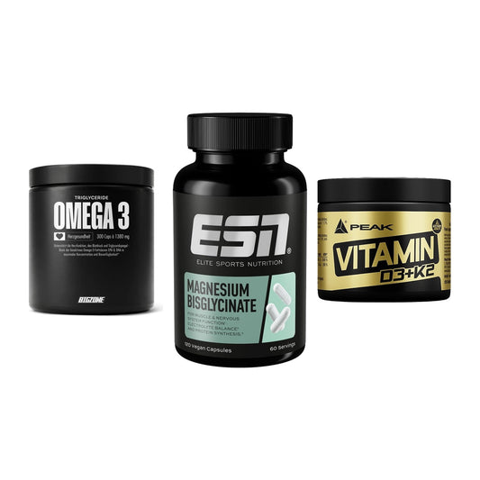 Herz & Gefäße: Big Zone Omega 3 + ESN Magnesium + Peak Vitamin – alle enthaltenen Artikel