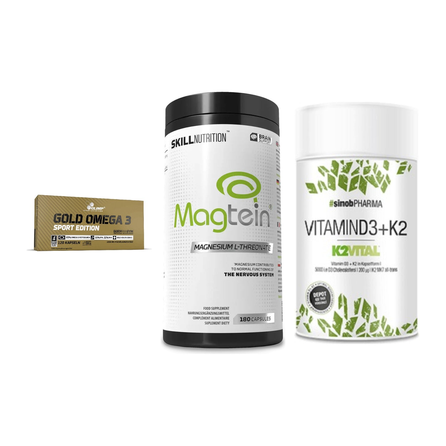Herz & Gefäße: Olimp Omega 3 + Skill Nutrition + Sinob Vitamin D3 – alle enthaltenen Artikel