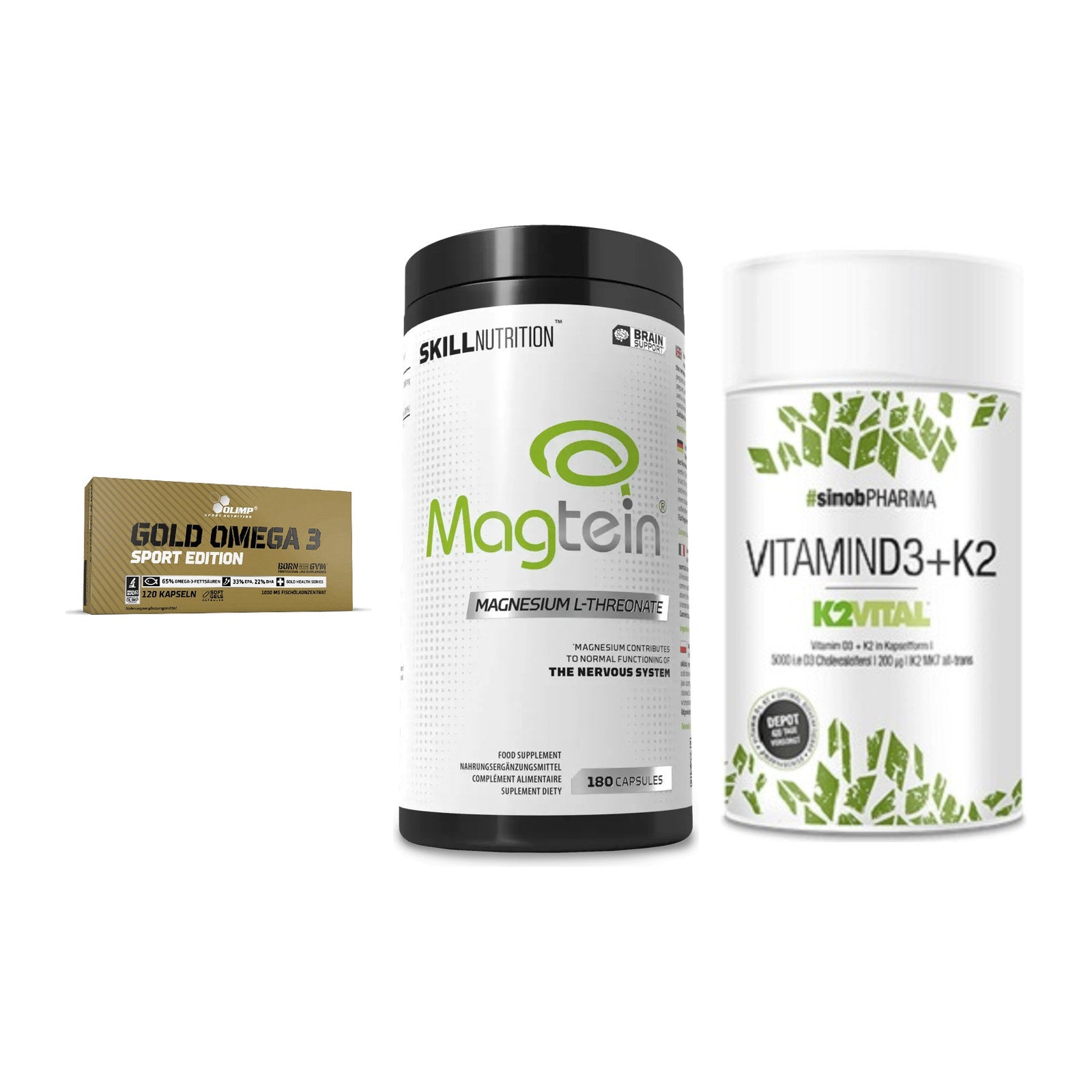 Herz & Gefäße: Olimp Omega 3 + Skill Nutrition + Sinob Vitamin D3 – alle enthaltenen Artikel
