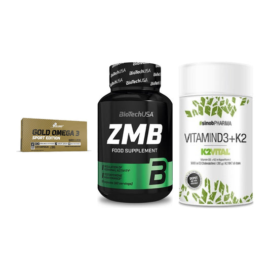 Herz & Gefäße: Olimp Omega 3 + BioTech ZMB + Sinob Vitamin D3 – alle enthaltenen Artikel