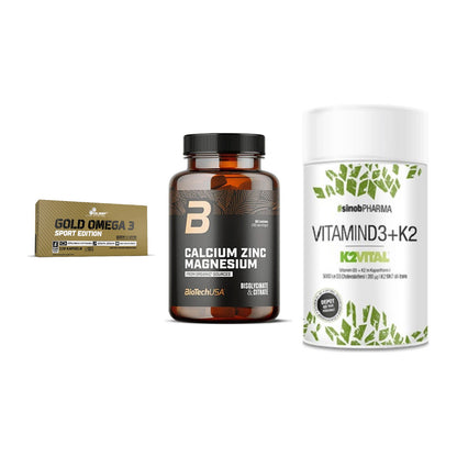 Herz & Gefäße: Olimp Omega 3 + BioTech Calcium + Sinob Vitamin D3 – alle enthaltenen Artikel