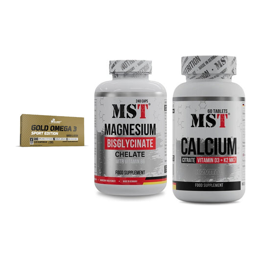 Herz & Gefäße: Olimp Omega 3 + MST Magnesium + MST Calcium – alle enthaltenen Artikel