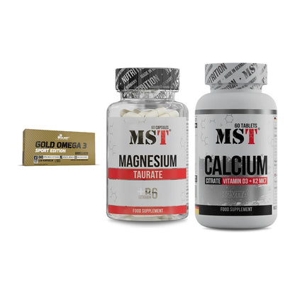 Herz & Gefäße: Olimp Omega 3 + MST Magnesium + MST Calcium – alle enthaltenen Artikel