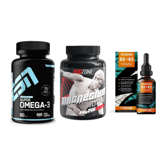 Herz & Gefäße: ESN Omega 3 + Big Zone Magnesi + ProFuel Vitamin – alle enthaltenen Artikel