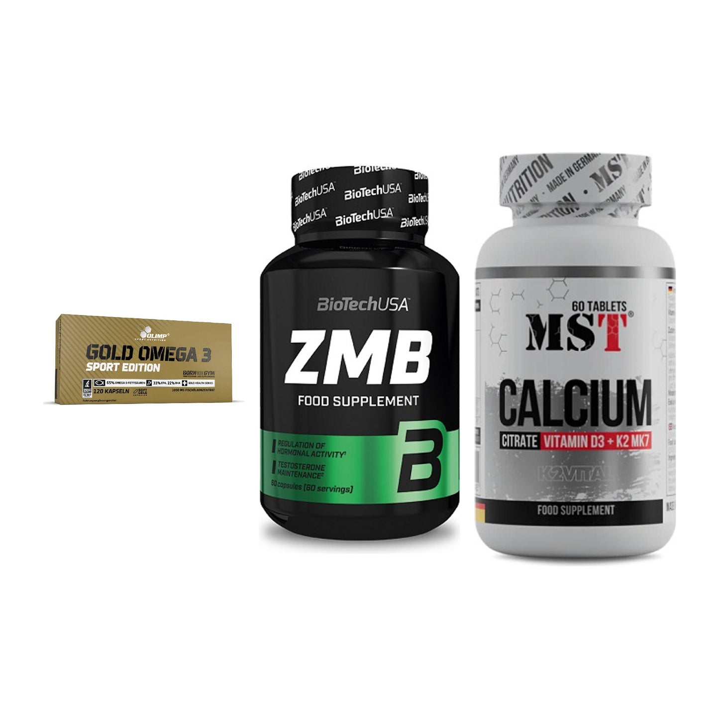Herz & Gefäße: Olimp Omega 3 + BioTech ZMB + MST Calcium – alle enthaltenen Artikel