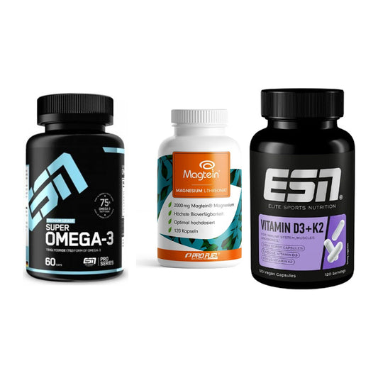 Herz & Gefäße: ESN Omega 3 + ProFuel Magnesiu + ESN Vitamin D3 – alle enthaltenen Artikel