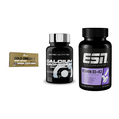 Herz & Gefäße: Olimp Omega 3 + Scitec Calcium + ESN Vitamin D3 – alle enthaltenen Artikel