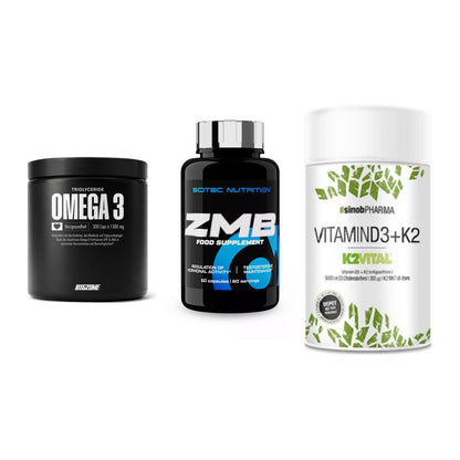 Herz & Gefäße: Big Zone Omega 3 + Scitec ZMB + Sinob Vitamin D3 – alle enthaltenen Artikel