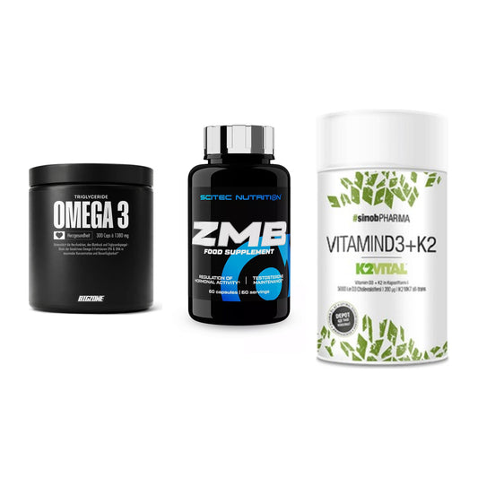 Herz & Gefäße: Big Zone Omega 3 + Scitec ZMB + Sinob Vitamin D3 – alle enthaltenen Artikel
