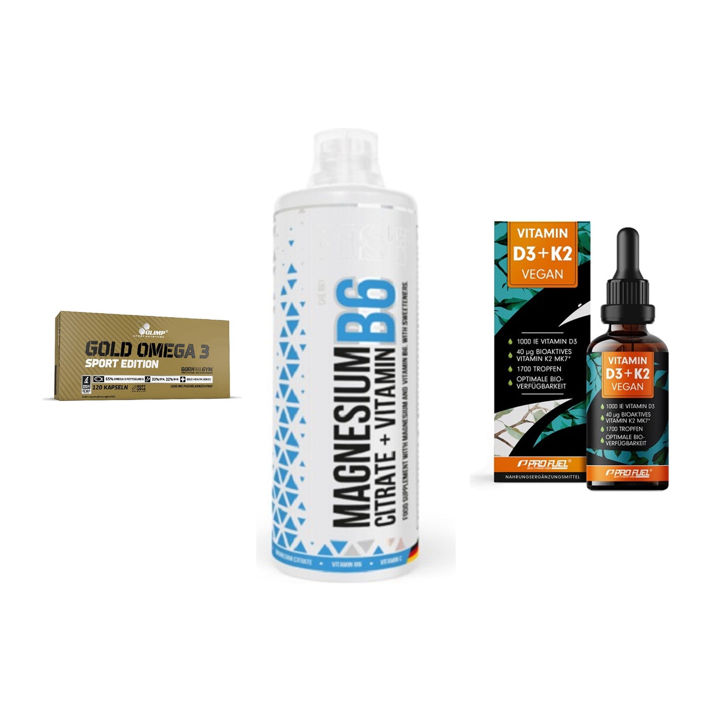 Herz & Gefäße: Olimp Omega 3 + MST Magnesium B6 + ProFuel Vitamin – alle enthaltenen Artikel