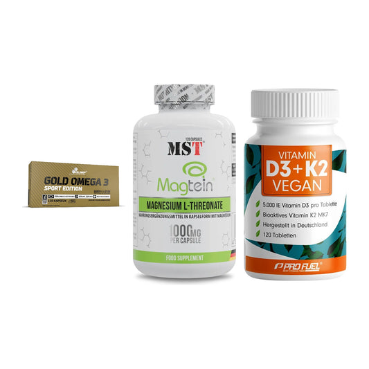 Herz & Gefäße: Olimp Omega 3 + MST Magnesium + ProFuel Vitamin – alle enthaltenen Artikel