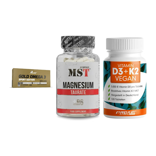 Herz & Gefäße: Olimp Omega 3 + MST Magnesium + ProFuel Vitamin – alle enthaltenen Artikel
