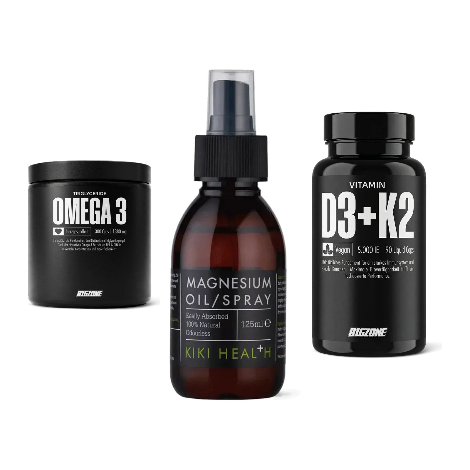 Herz & Gefäße: Big Zone Omega 3 + KIKI Health + Big Zone Vitamin – alle enthaltenen Artikel