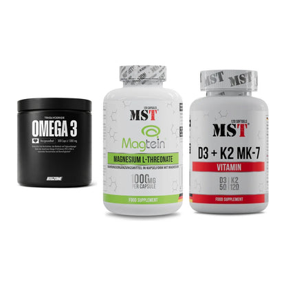 Herz & Gefäße: Big Zone Omega 3 + MST Magnesium + MST Vitamin D3 – alle enthaltenen Artikel