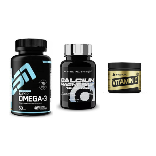 Herz & Gefäße: ESN Omega 3 + Scitec Calcium + Peak Vitamin D – alle enthaltenen Artikel