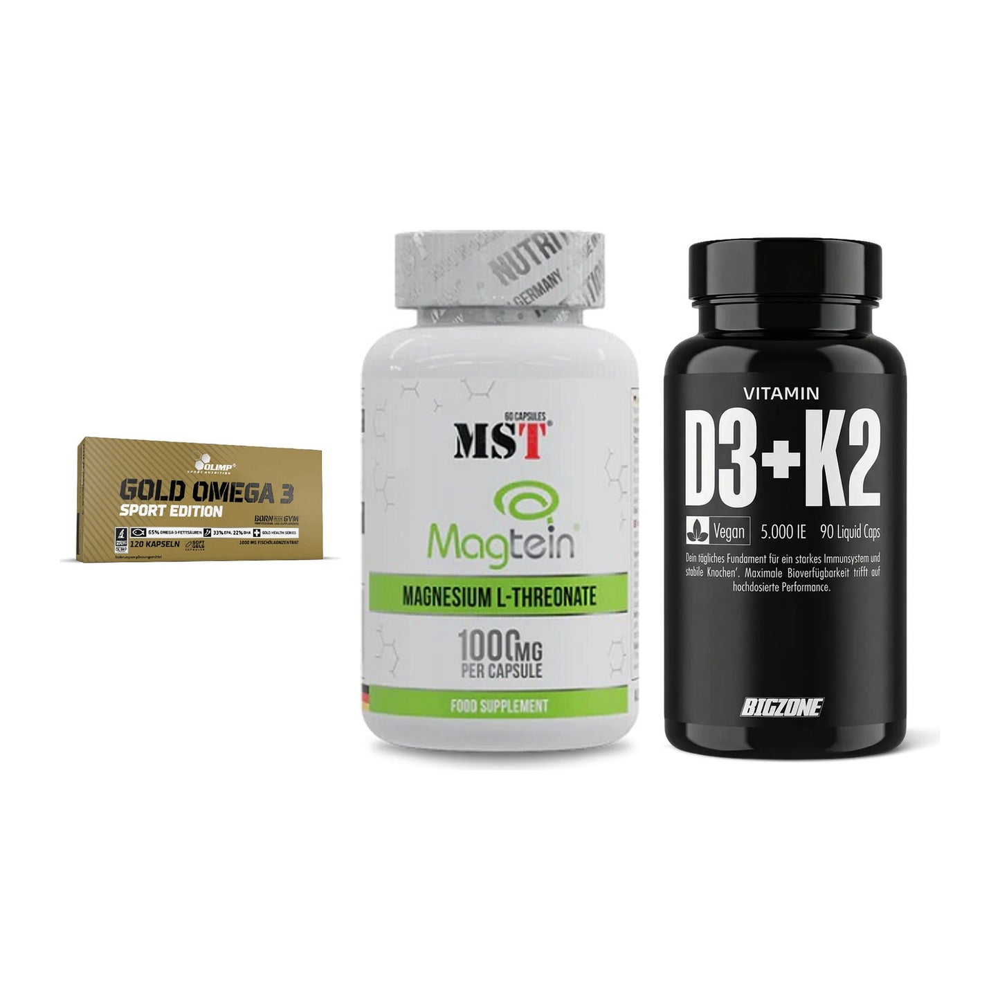 Herz & Gefäße: Olimp Omega 3 + MST Magnesium + Big Zone Vitamin – alle enthaltenen Artikel