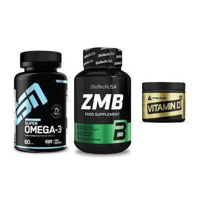 Herz & Gefäße: ESN Omega 3 + BioTech ZMB + Peak Vitamin D 180 Tabl. – alle enthaltenen Artikel