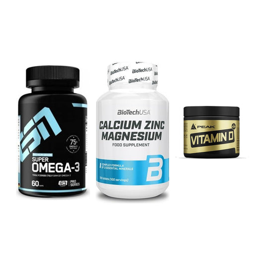 Herz & Gefäße: ESN Omega 3 + BioTech Calcium + Peak Vitamin D – alle enthaltenen Artikel