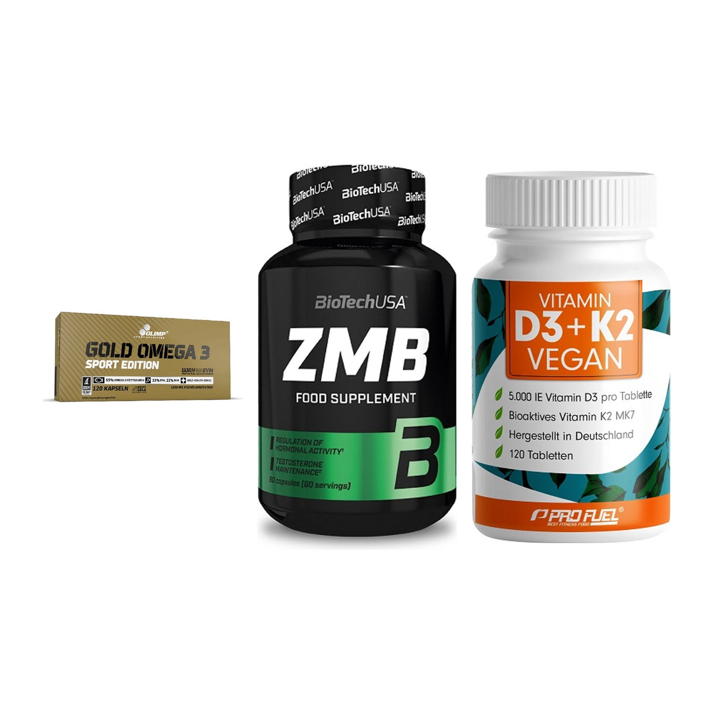 Herz & Gefäße: Olimp Omega 3 + BioTech ZMB + ProFuel Vitamin – alle enthaltenen Artikel