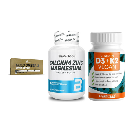 Herz & Gefäße: Olimp Omega 3 + BioTech Calcium + ProFuel Vitamin – alle enthaltenen Artikel