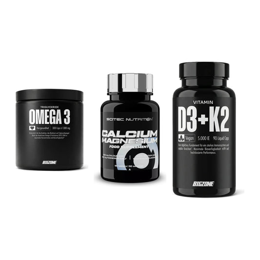 Herz & Gefäße: Big Zone Omega 3 + Scitec Calcium + Big Zone Vitamin – alle enthaltenen Artikel