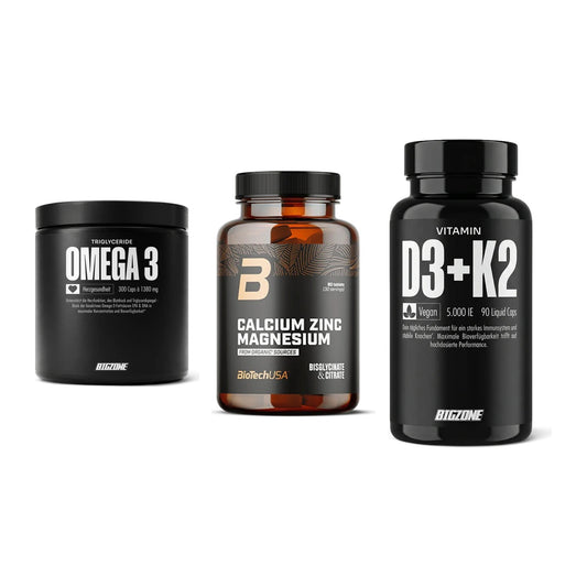 Herz & Gefäße: Big Zone Omega 3 + BioTech Calcium + Big Zone Vitamin – alle enthaltenen Artikel