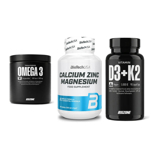 Herz & Gefäße: Big Zone Omega 3 + BioTech Calcium + Big Zone Vitamin – alle enthaltenen Artikel