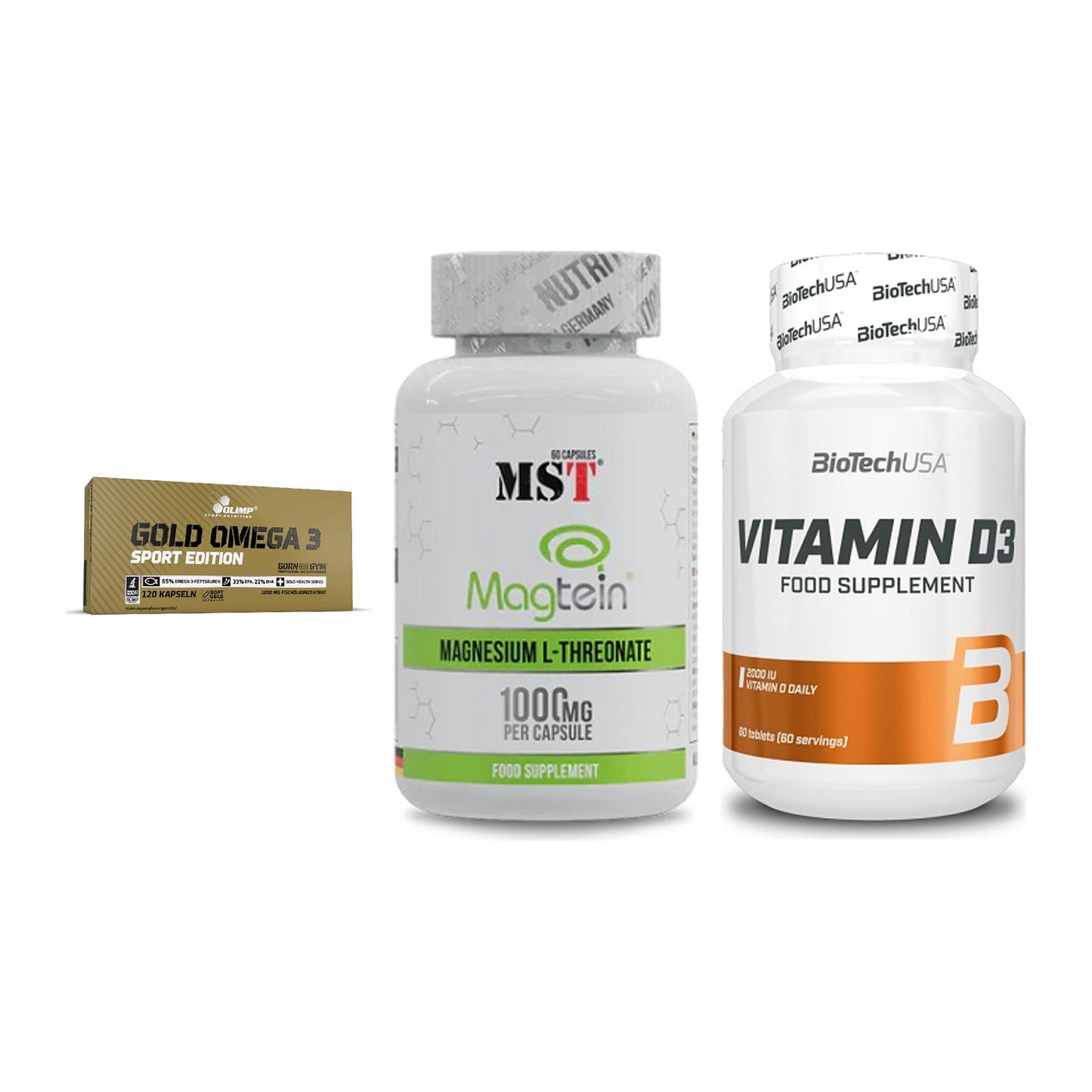 Herz & Gefäße: Olimp Omega 3 + MST Magnesium + BioTech Vitamin – alle enthaltenen Artikel