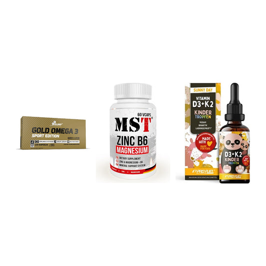 Herz & Gefäße: Olimp Omega 3 + MST Zinc + ProFuel VITAMIN – alle enthaltenen Artikel