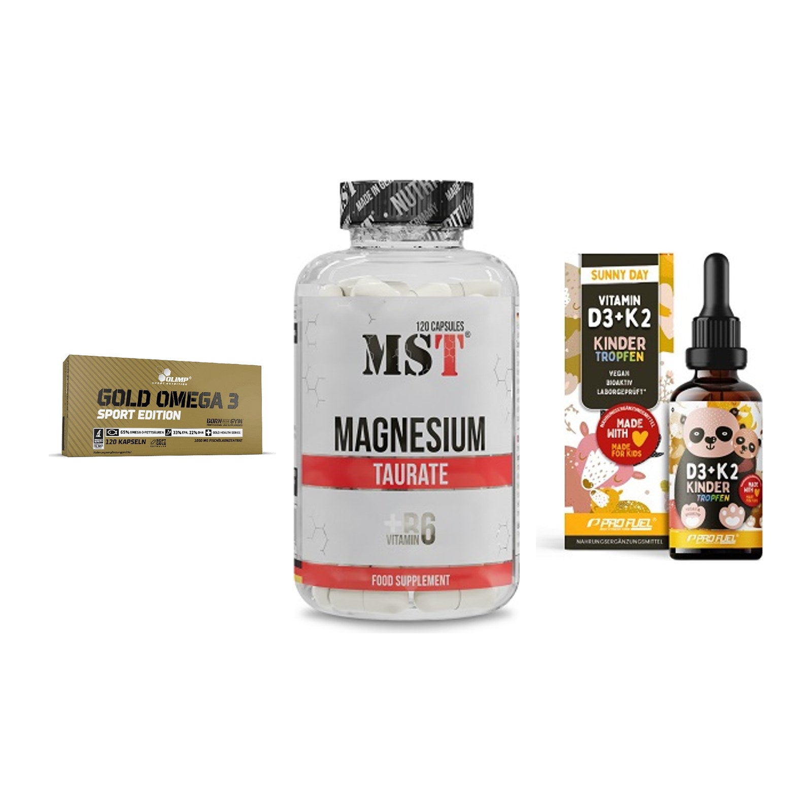 Herz & Gefäße: Olimp Omega 3 + MST Magnesium + ProFuel VITAMIN – alle enthaltenen Artikel