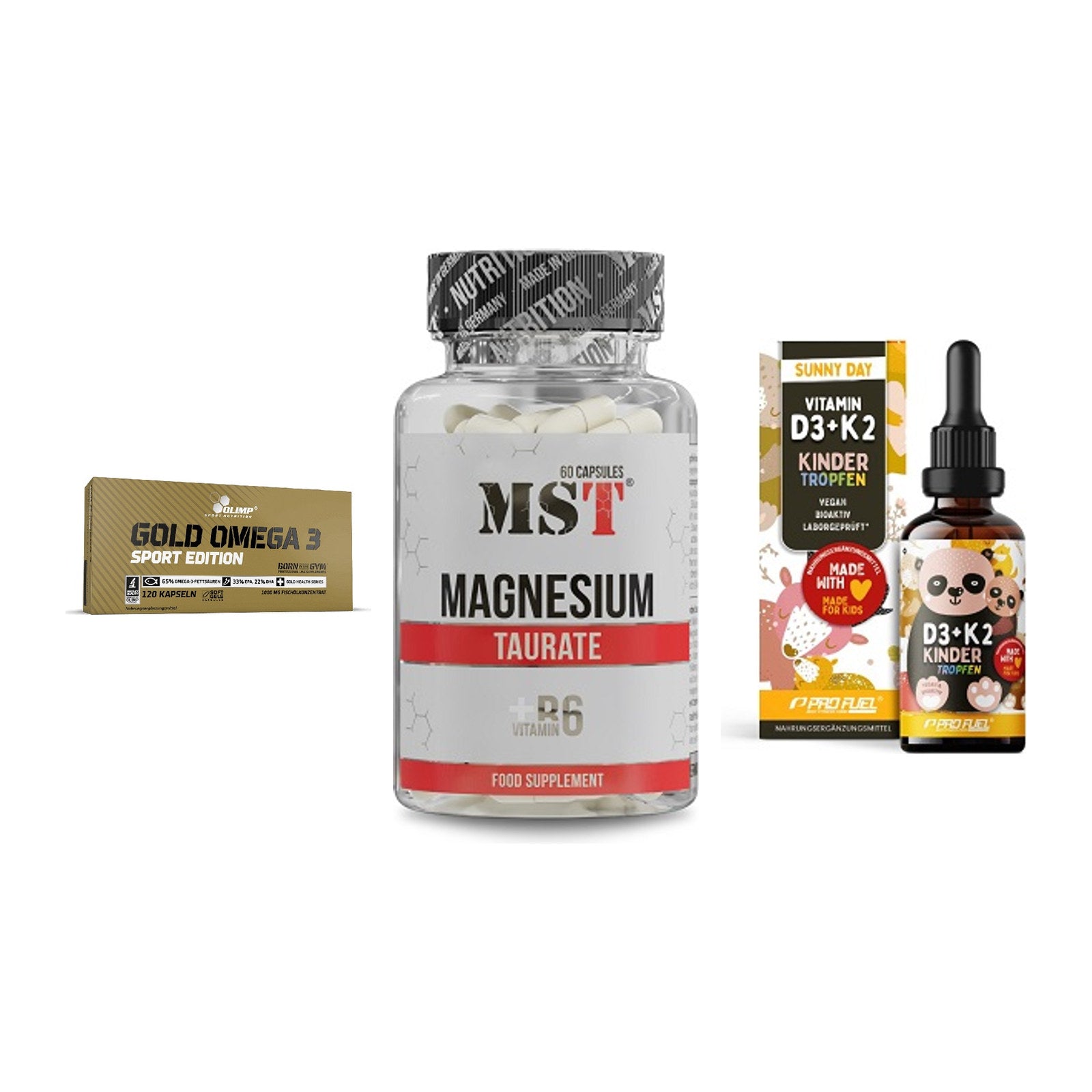 Herz & Gefäße: Olimp Omega 3 + MST Magnesium + ProFuel VITAMIN – alle enthaltenen Artikel