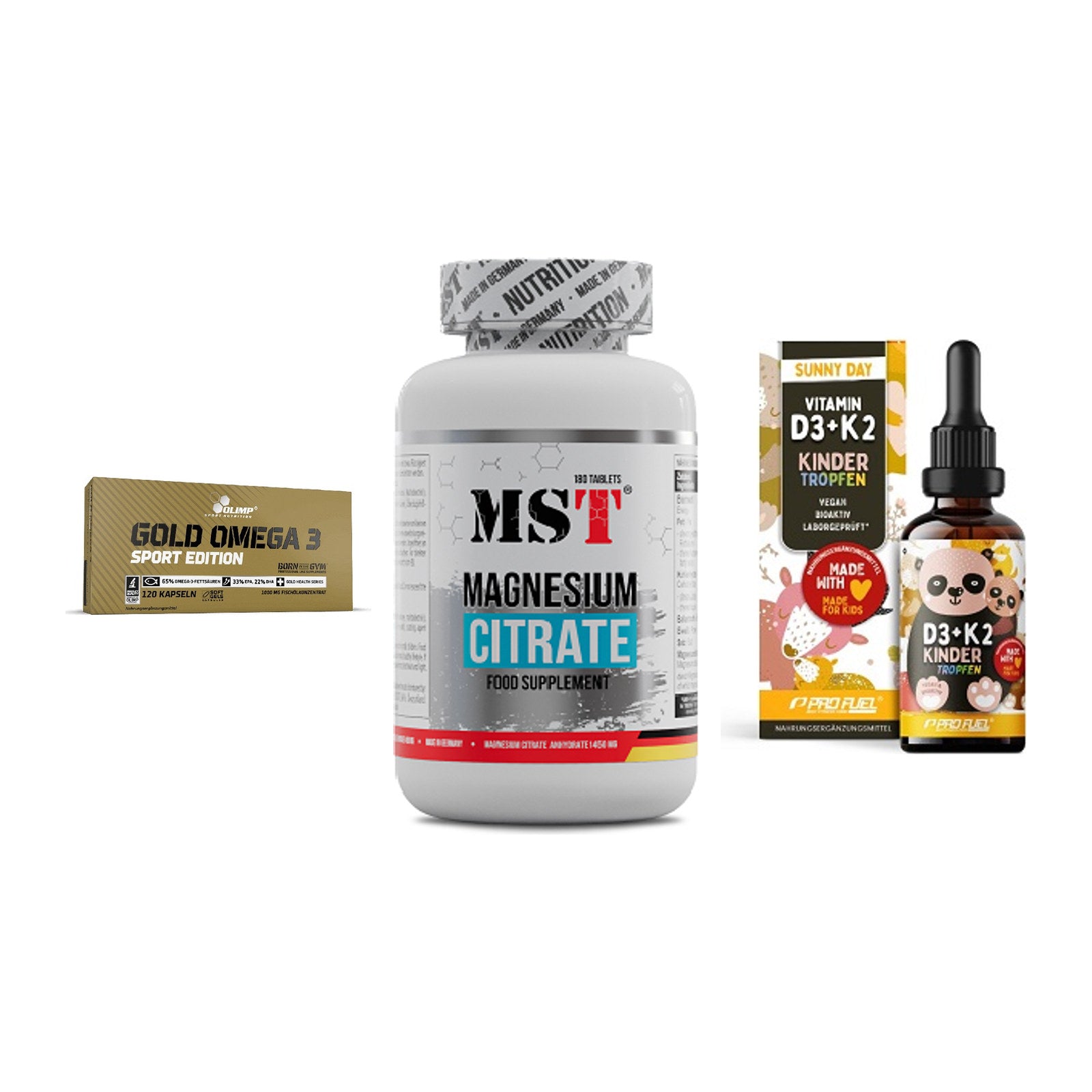 Herz & Gefäße: Olimp Omega 3 + MST Magnesium + ProFuel VITAMIN – alle enthaltenen Artikel