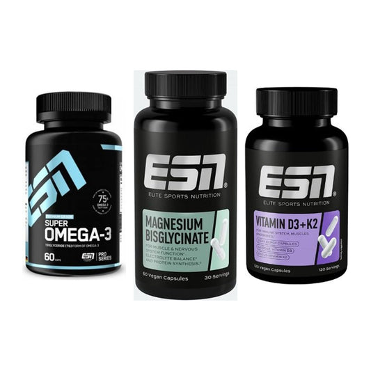 Herz & Gefäße: ESN Omega 3 + ESN Magnesium + ESN Vitamin D3 – alle enthaltenen Artikel