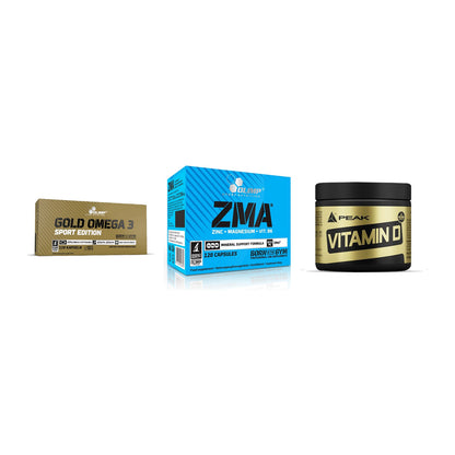 Herz & Gefäße: Olimp Omega 3 + Olimp ZMA + Peak Vitamin D – alle enthaltenen Artikel