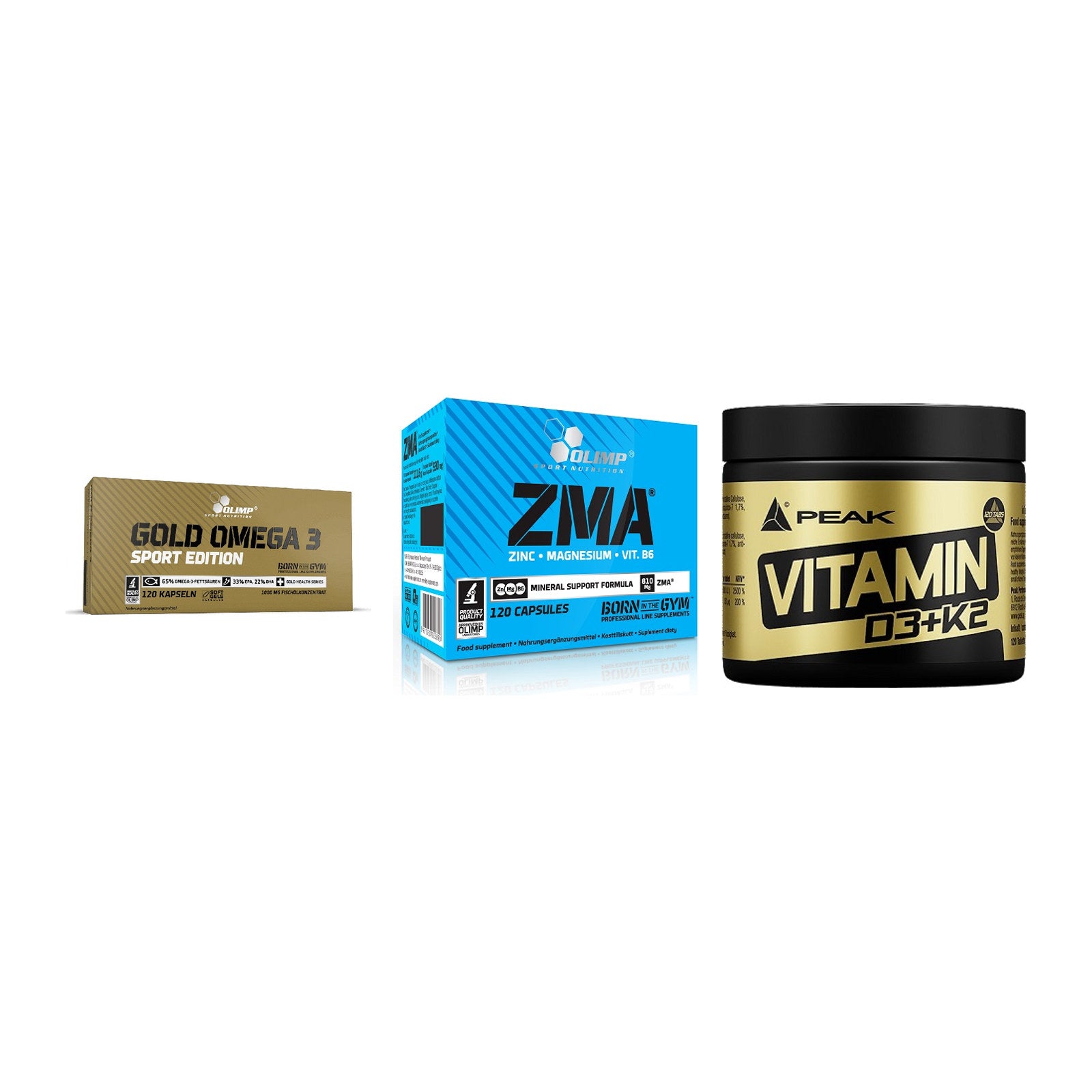 Herz & Gefäße: Olimp Omega 3 + Olimp ZMA + Peak Vitamin – alle enthaltenen Artikel