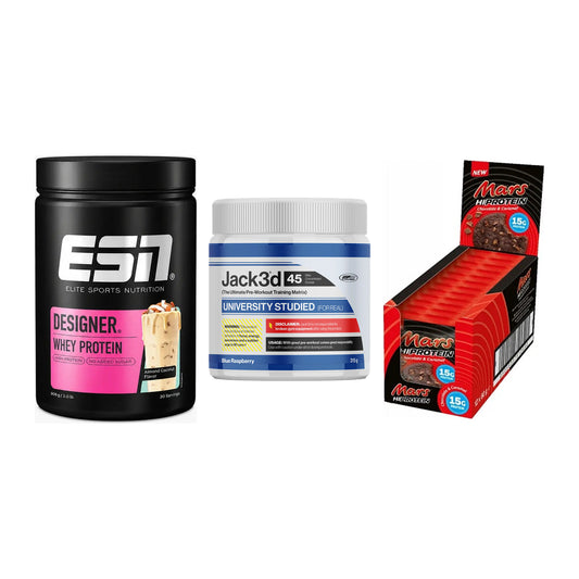 Home-Gym-Starter: ESN Designer + USP Labs Jack3d + 5× Mars High – alle enthaltenen Artikel