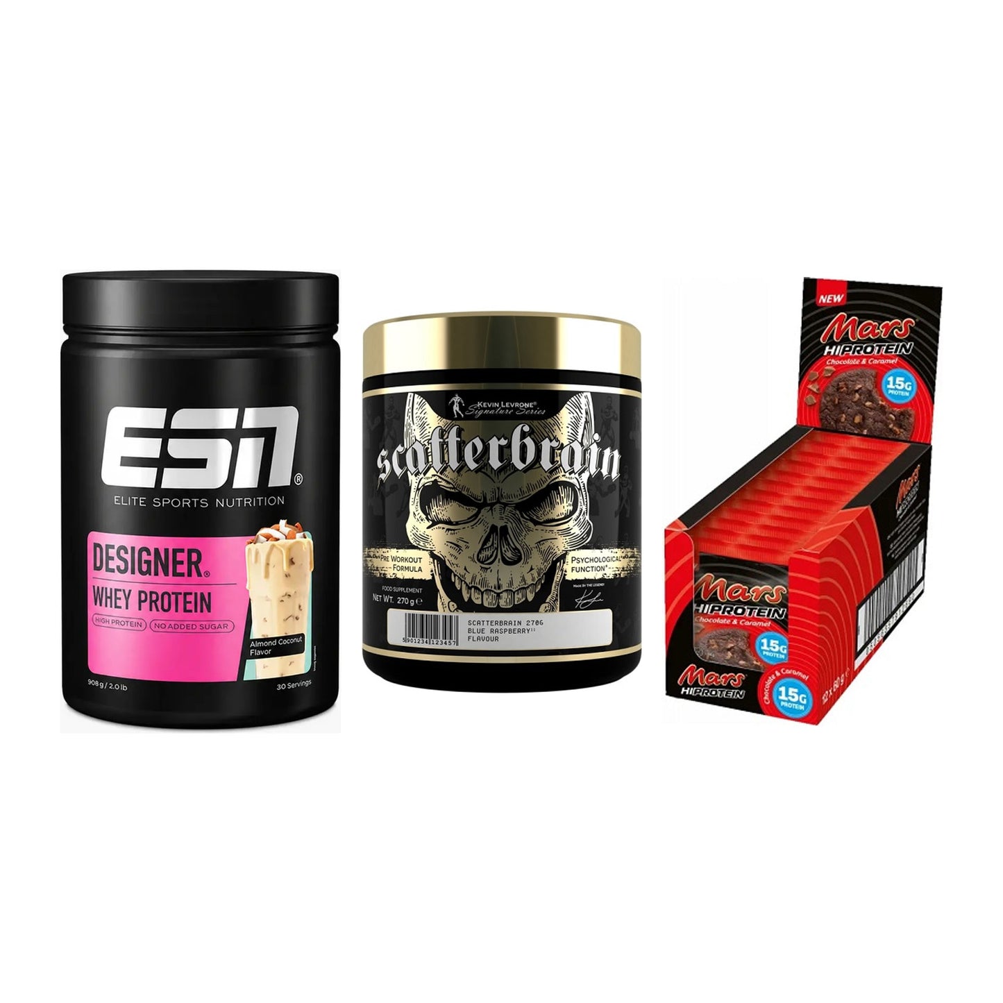Home-Gym-Starter: ESN Designer + Kevin Levrone + 5× Mars High – alle enthaltenen Artikel