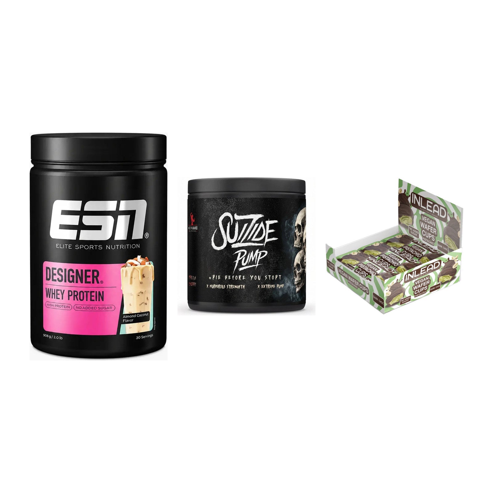 Home-Gym-Starter: ESN Designer + #GYMJUICE + 5× INLEAD Wafer – alle enthaltenen Artikel
