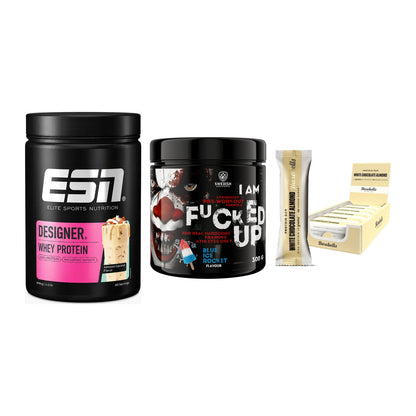 Home-Gym-Starter: ESN Designer + Swedish Supplem + 5× Barebells – alle enthaltenen Artikel