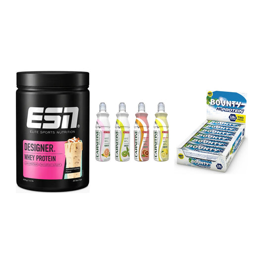 Home-Gym-Starter: ESN Designer + Nutrend Activit + 5× Bounty High – alle enthaltenen Artikel
