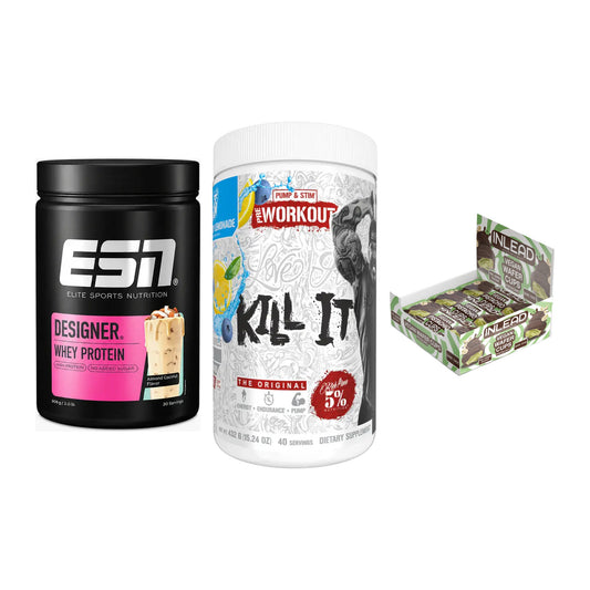 Home-Gym-Starter: ESN Designer + Rich Piana 5% + 5× INLEAD Wafer – alle enthaltenen Artikel