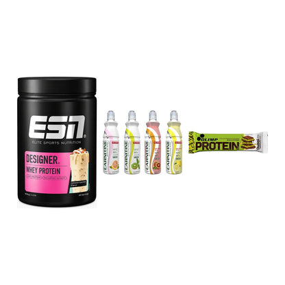 Home-Gym-Starter: ESN Designer + Nutrend Activit + 5× Olimp Protein – alle enthaltenen Artikel