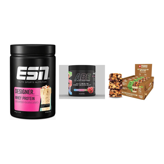 Home-Gym-Starter: ESN Designer + Applied Nutriti + 5× MaxiNutrition – alle enthaltenen Artikel