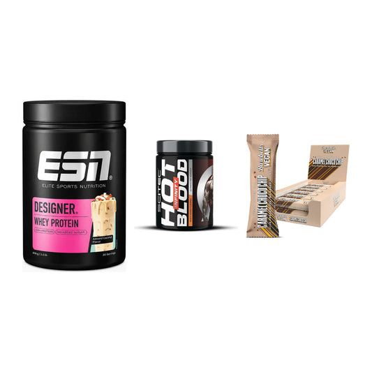 Home-Gym-Starter: ESN Designer + Scitec Hot + 5× Barebells Vegan – alle enthaltenen Artikel