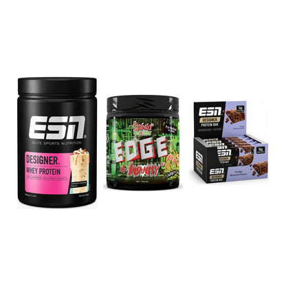 Home-Gym-Starter: ESN Designer Whey + Psycho Pharma Edge + 1 weitere – alle enthaltenen Artikel
