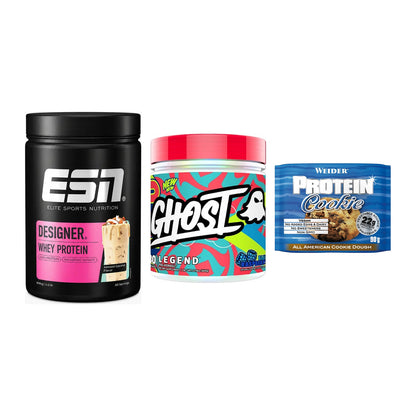 Home-Gym-Starter: ESN Designer + Ghost Legend V4 + 5× Weider Protein – alle enthaltenen Artikel