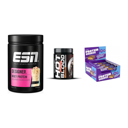 Home-Gym-Starter: ESN Designer + Scitec Hot + 5× Applied Protein – alle enthaltenen Artikel